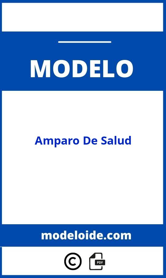 Modelo De Amparo De Salud