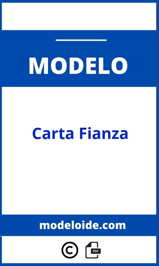 Modelo De Carta Fianza