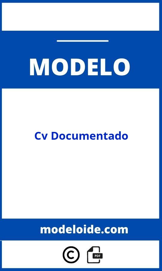 Modelo De Cv Documentado PDF WORD Formato