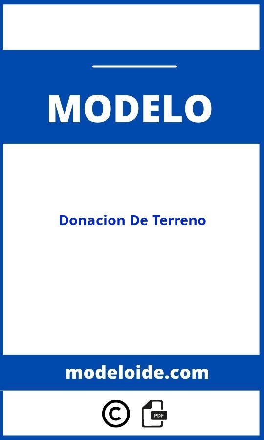 Modelo De Donacion De Terreno