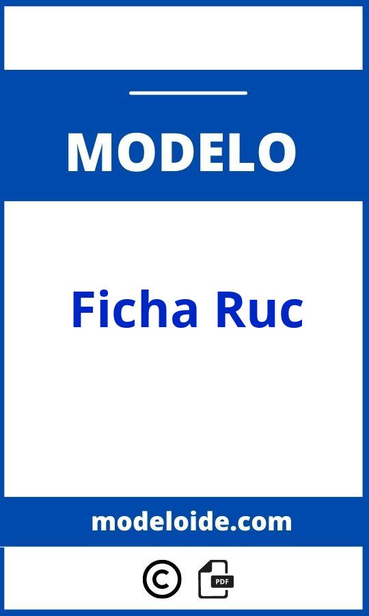 Modelo De Ficha Ruc