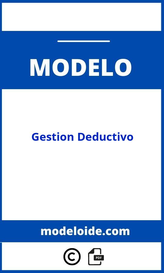 Modelo De Gestion Deductivo