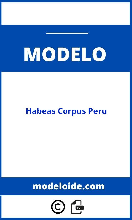 Modelo De Habeas Corpus Peru