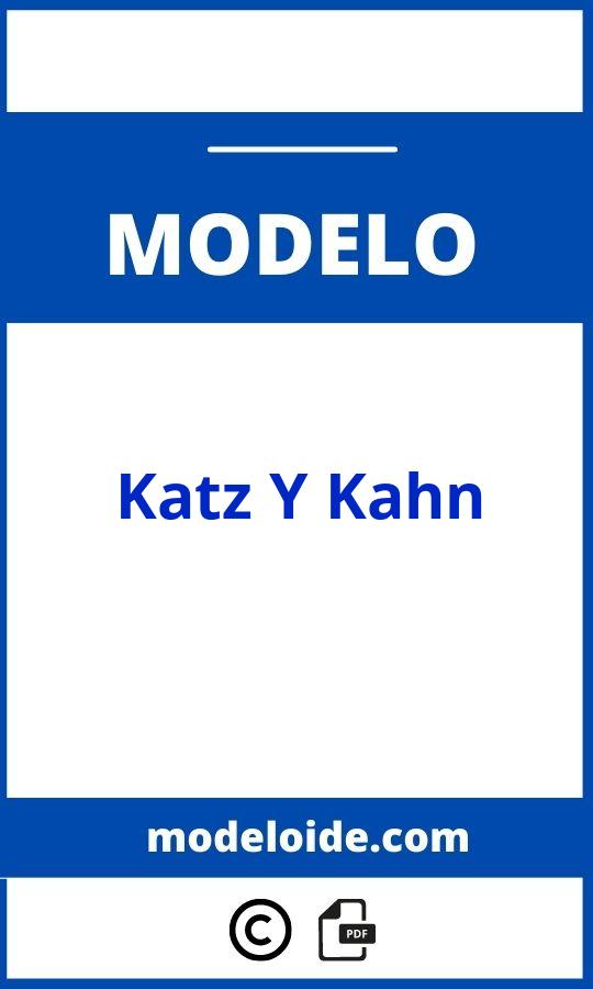 Modelo De Katz Y Kahn