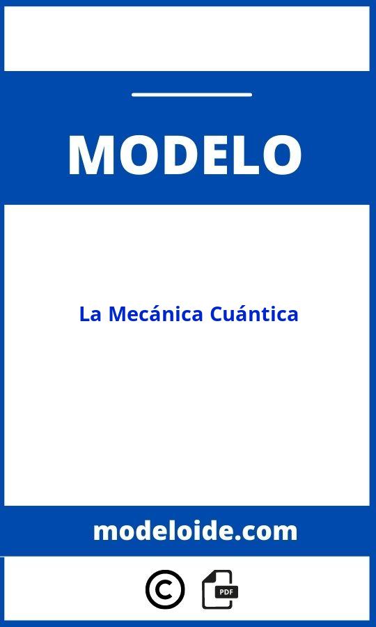 Modelo De La Mecánica Cuántica