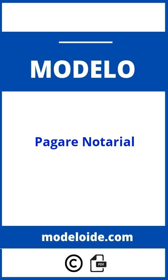 Modelo De Pagare Notarial Pdf Word Formato 6614