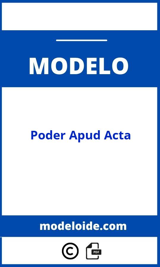 Modelo De Poder Apud Acta