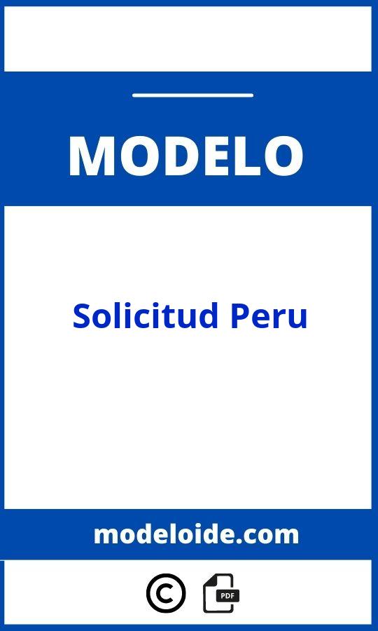 Modelo De Solicitud Peru